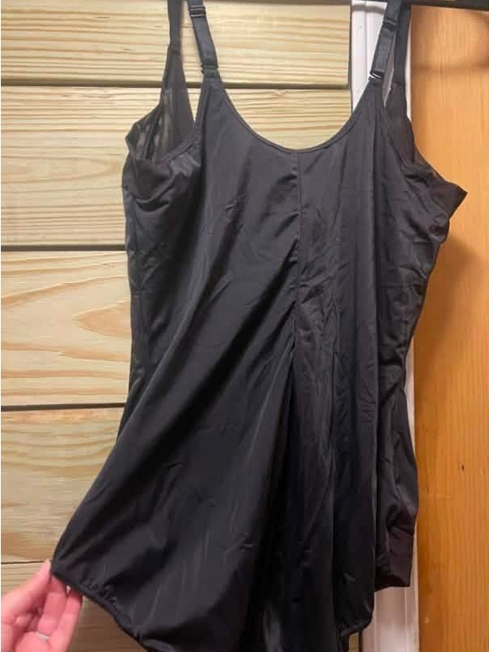 Everyday Black Slip Chemise with Adjustable Straps